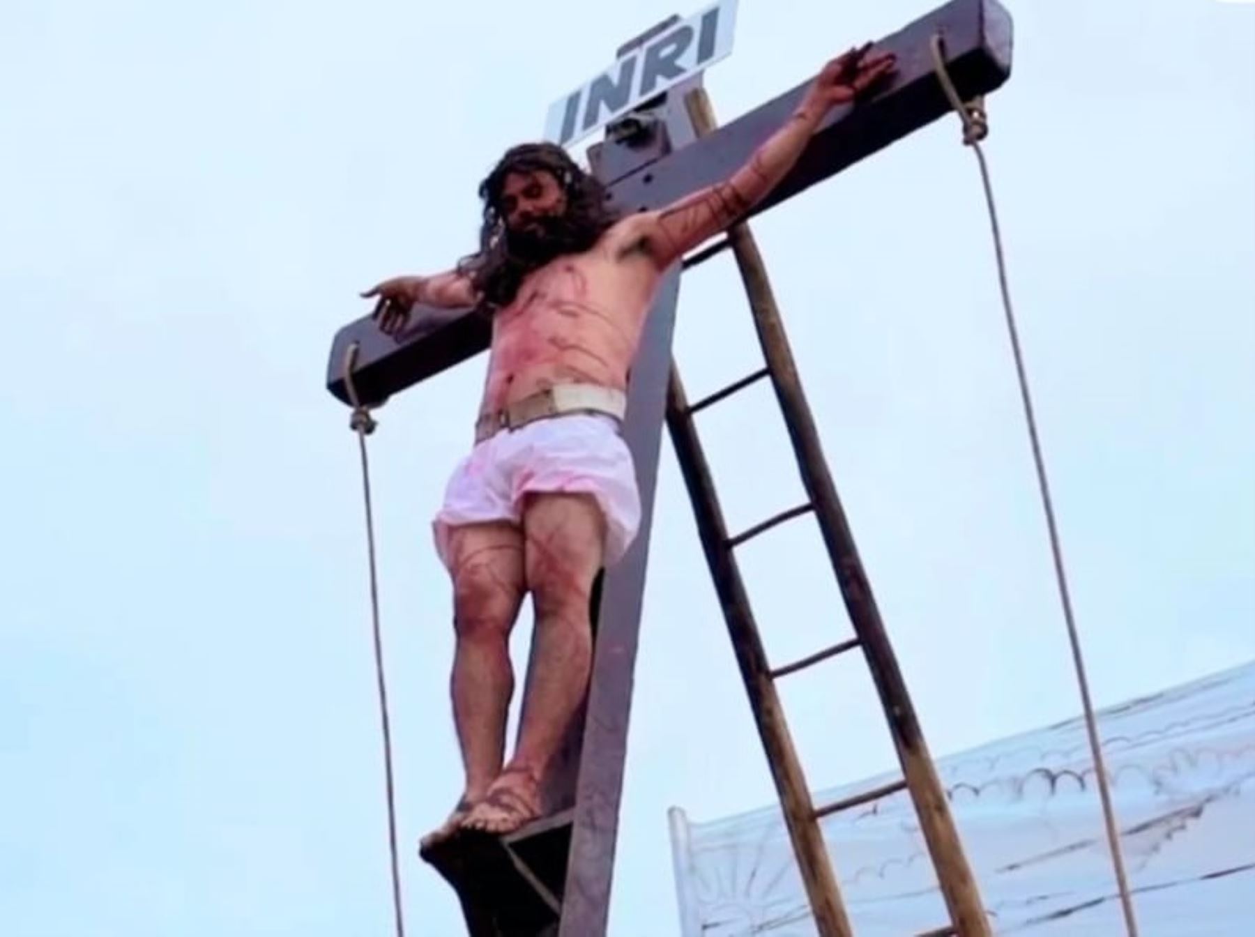 Conoce a Erickson López, el actor que interpreta a Jesús en la escenificación del vía crucis que se realiza en Lamas, región San Martín. ANDINA/Difusión