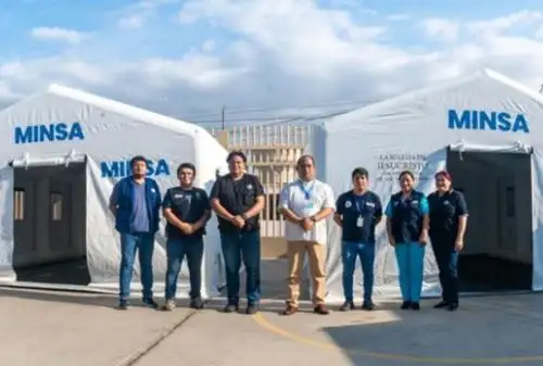 El Ministerio de Salud instaló cinco “Delta carpas” en diversos establecimientos de salud de la región Ica para reforzar la atención a los pacientes, especialmente con dengue.