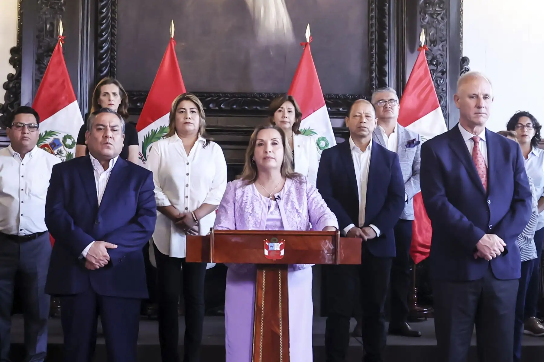 Presidenta Dina Boluarte emite pronunciamiento. Foto: ANDINA/Prensa Presidencia