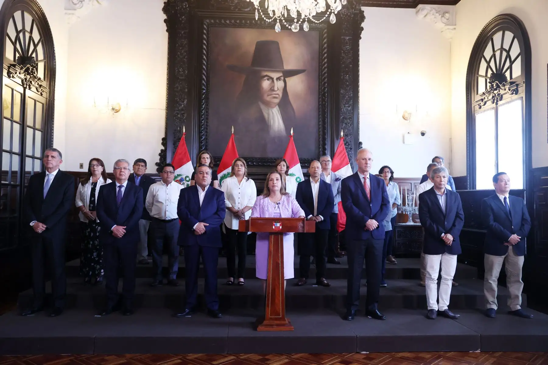 Presidenta Dina Boluarte emite pronunciamiento. Foto: ANDINA/Prensa Presidencia