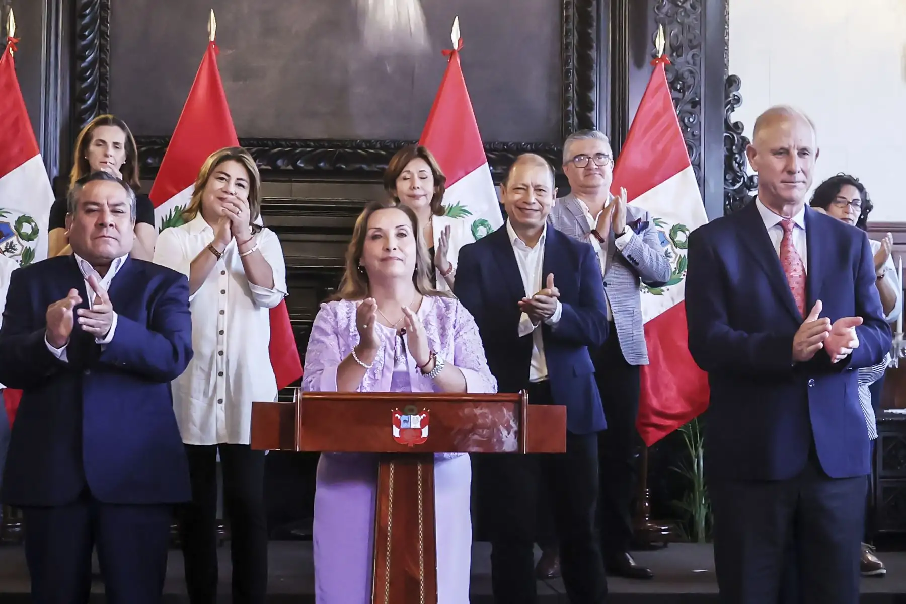 Presidenta Dina Boluarte emite pronunciamiento. Foto: ANDINA/Prensa Presidencia