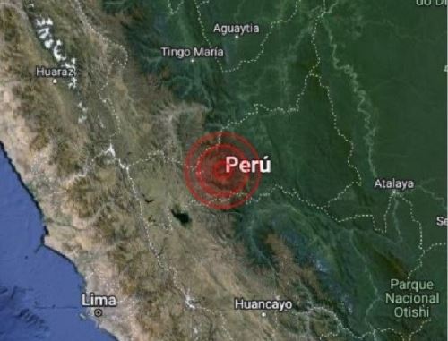 El epicentro de este fuerte temblor de magnitud 4.5 se localizó cerca de Huancabamba, provincia de Oxapampa, región Pasco. ANDINA/Difusión