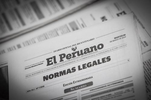 Normas Legales del Diario Oficial El Peruano (imagen referencial). Foto: ANDINA/Andrés Valle