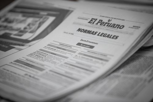 Normas Legales del Diario Oficial El Peruano. Foto: ANDINA/Andrés Valle