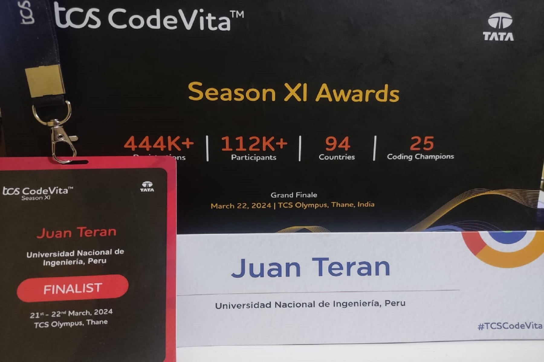 Juan Terán fue uno de los 25 finalistas a nivel mundial y el único peruano que llegó hasta la India el pasado 21 de marzo para lograr el máximo galardón.