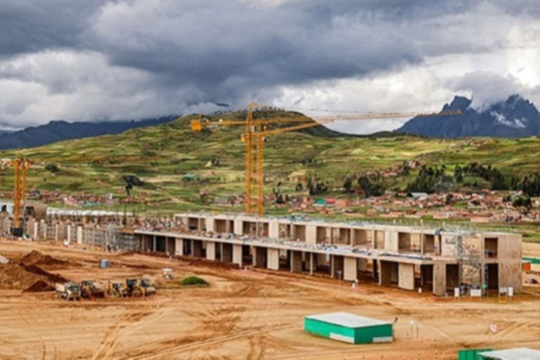 Construcción del nuevo Aeropuerto Internacional de Chinchero en el Cusco. Foto: Cortesía.