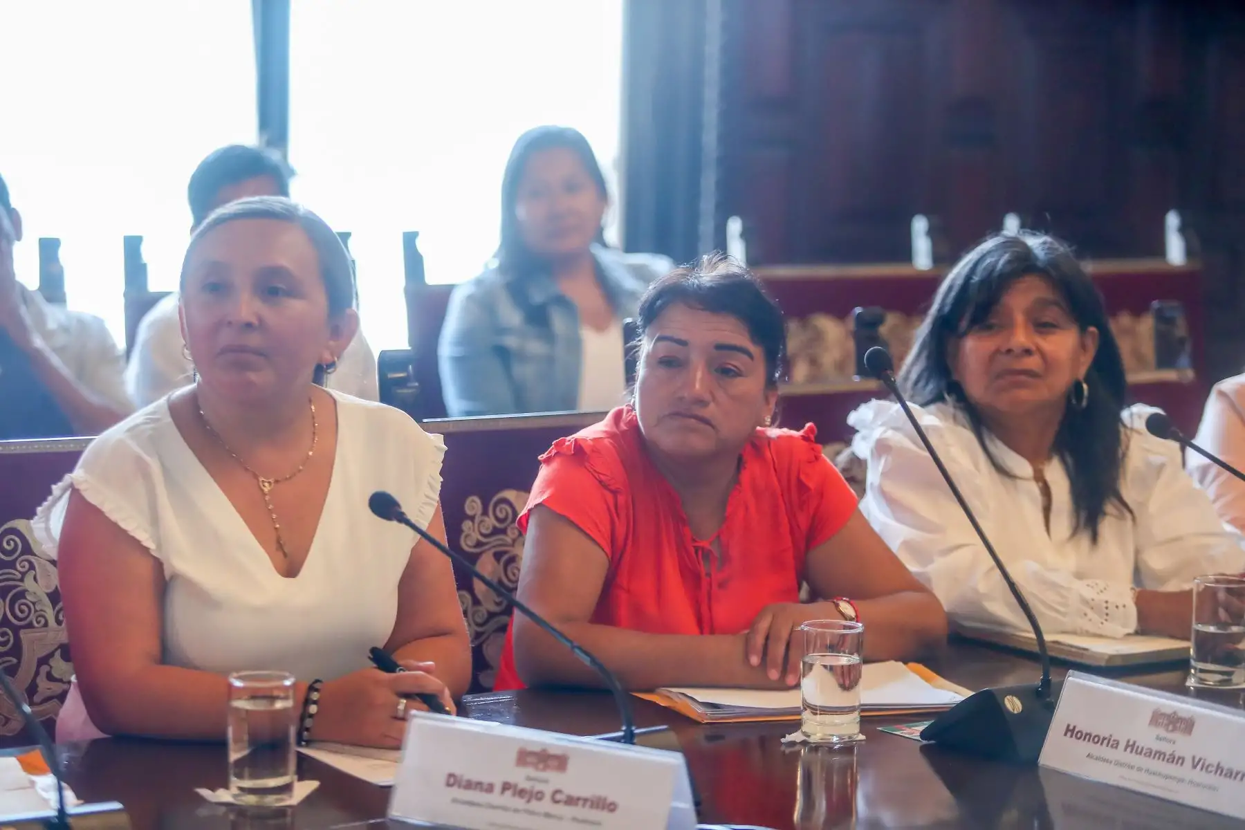 La presidenta de la República, Dina Ercilia Boluarte Zegarra, sostiene una reunión con alcaldes provinciales y distritales de las regiones de Piura, Huánuco, San Martín, Amazonas, Ica, Apurímac, Junín, Puno, Áncash y Lima Provincias en Palacio de Gobierno. Foto: ANDINA/Presidencia