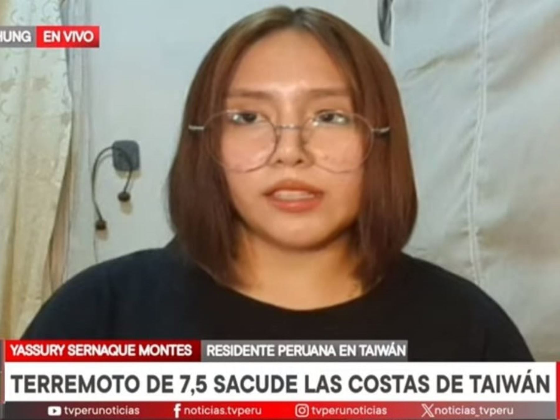 Yassury Sernaque Montes, peruana en Taiwán. Foto: captura TV.