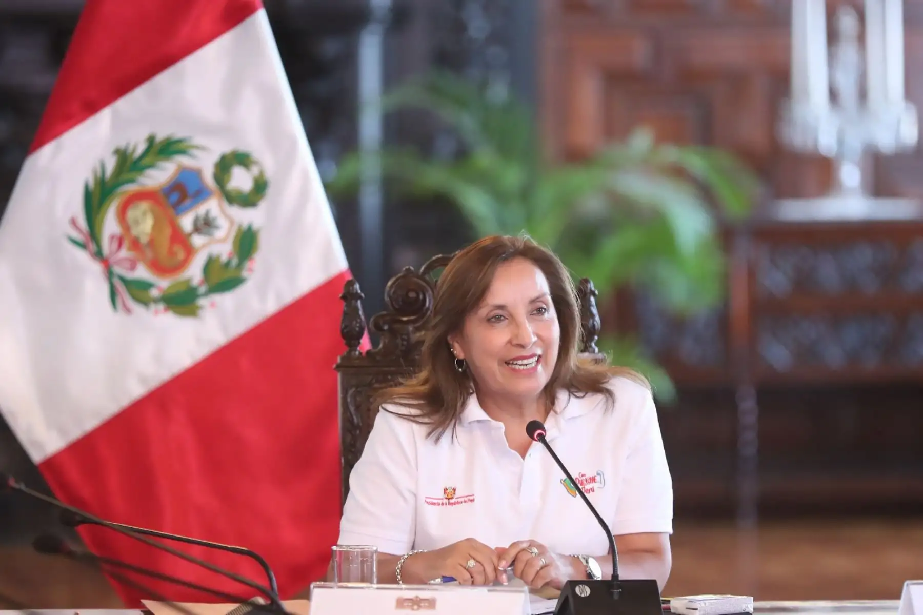 Presidenta Dina Boluarte se reúne con los representantes de la Asociación de Municipalidades Distritales del Perú - AMUDIP. Foto: ANDINA/ Prensa Presidencia