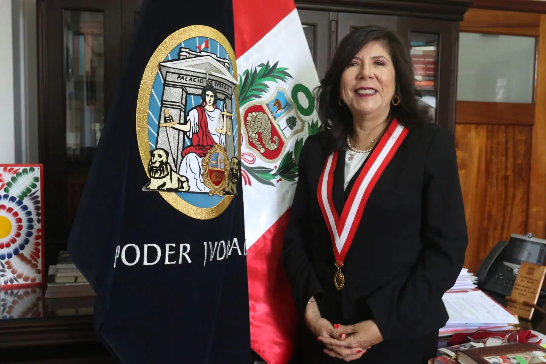 Jueza  Janet Tello, flamante presidenta de la Corte Suprema y del Poder Judicial. ANDINA/Héctor Vinces