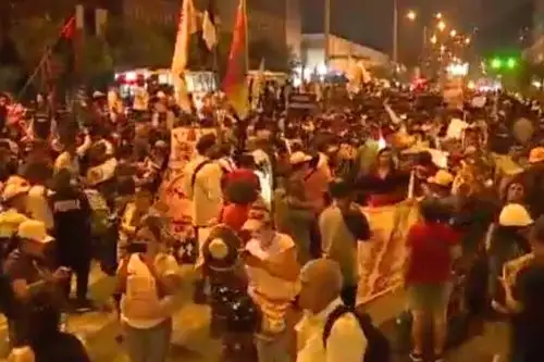 Marcha se realizó en el centro de Lima. Foto: captura TV.
