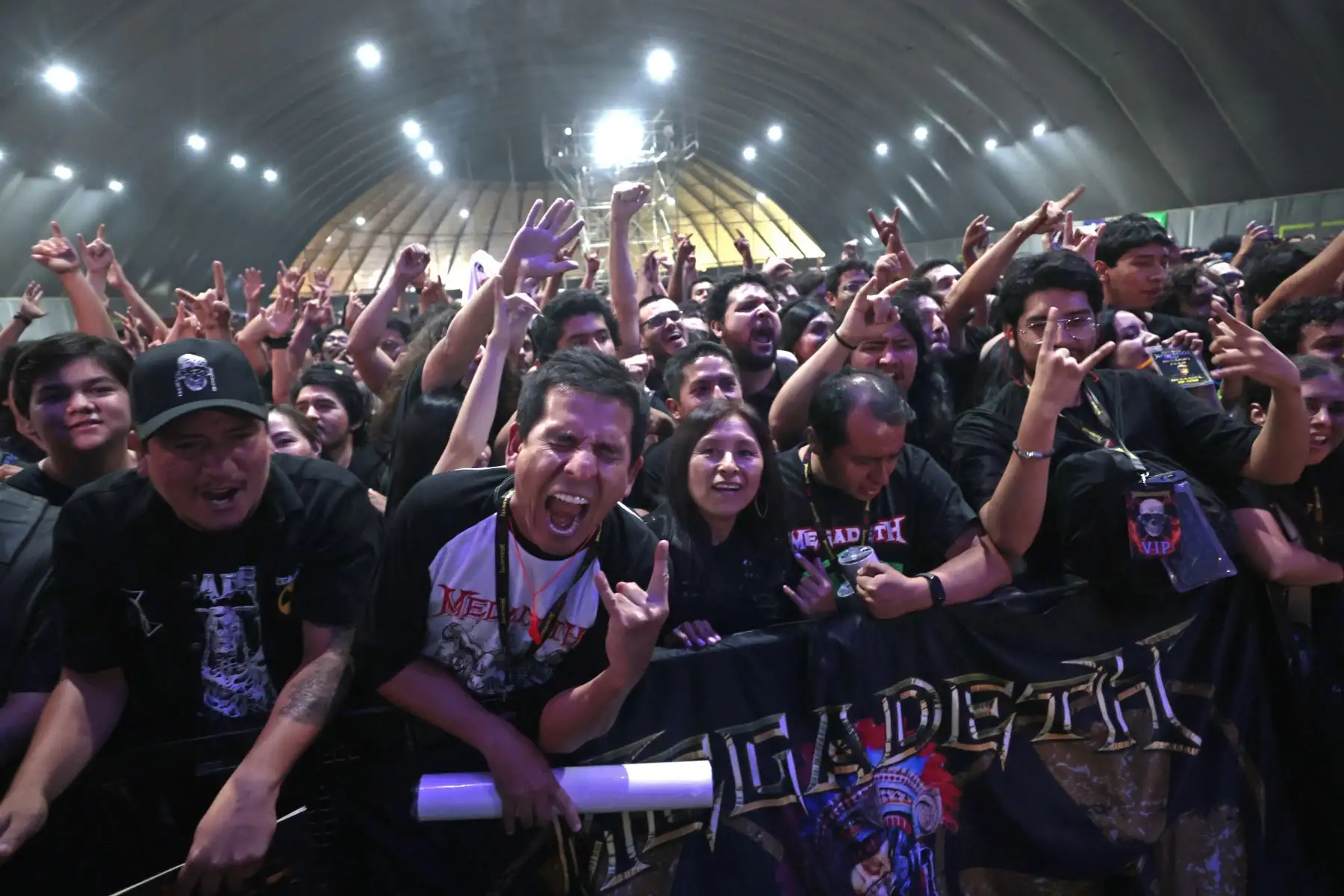 Se presentó de la banda Megadeth llegan a Arena 1 de San Miguel en el marco del Crush The World Tour Foto: ANDINA/Vidal Tarqui