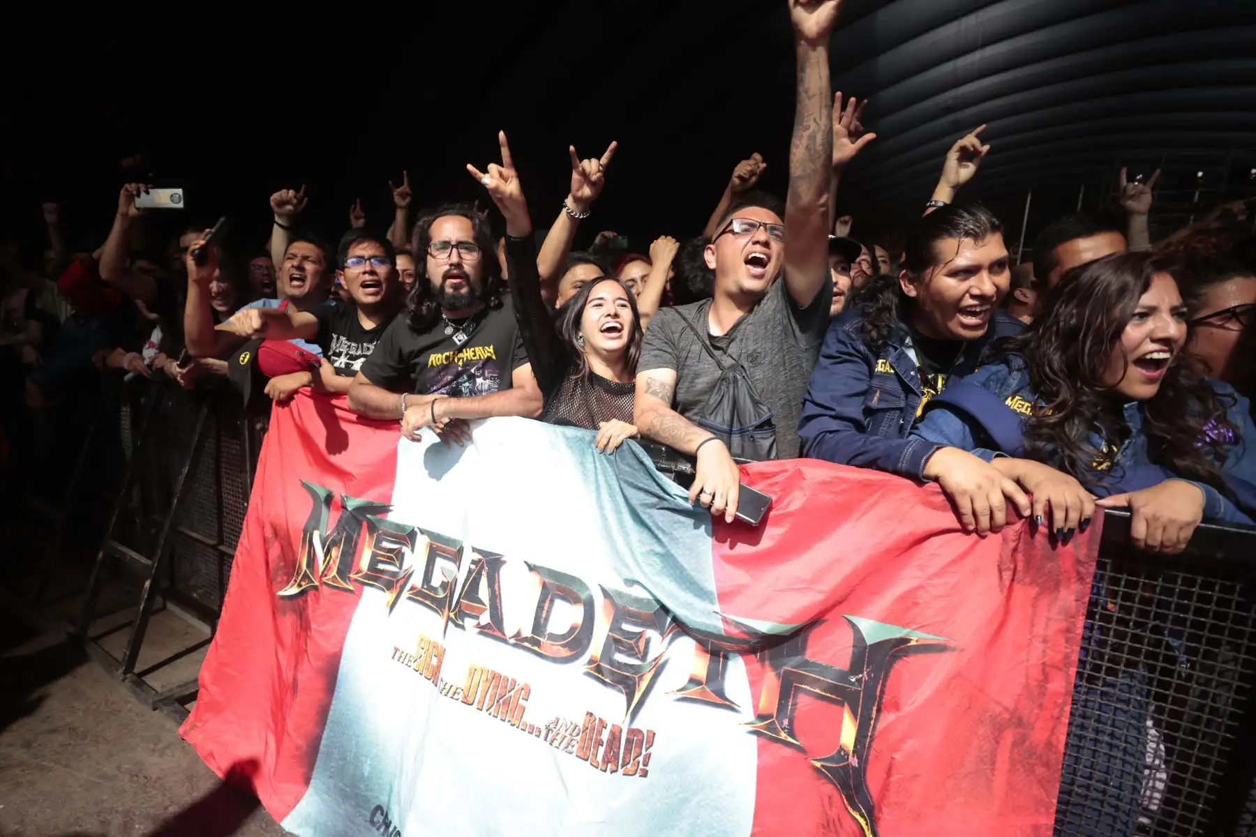 Se presentó de la banda Megadeth llegan a Arena 1 de San Miguel en el marco del Crush The World Tour Foto: ANDINA/Vidal Tarqui