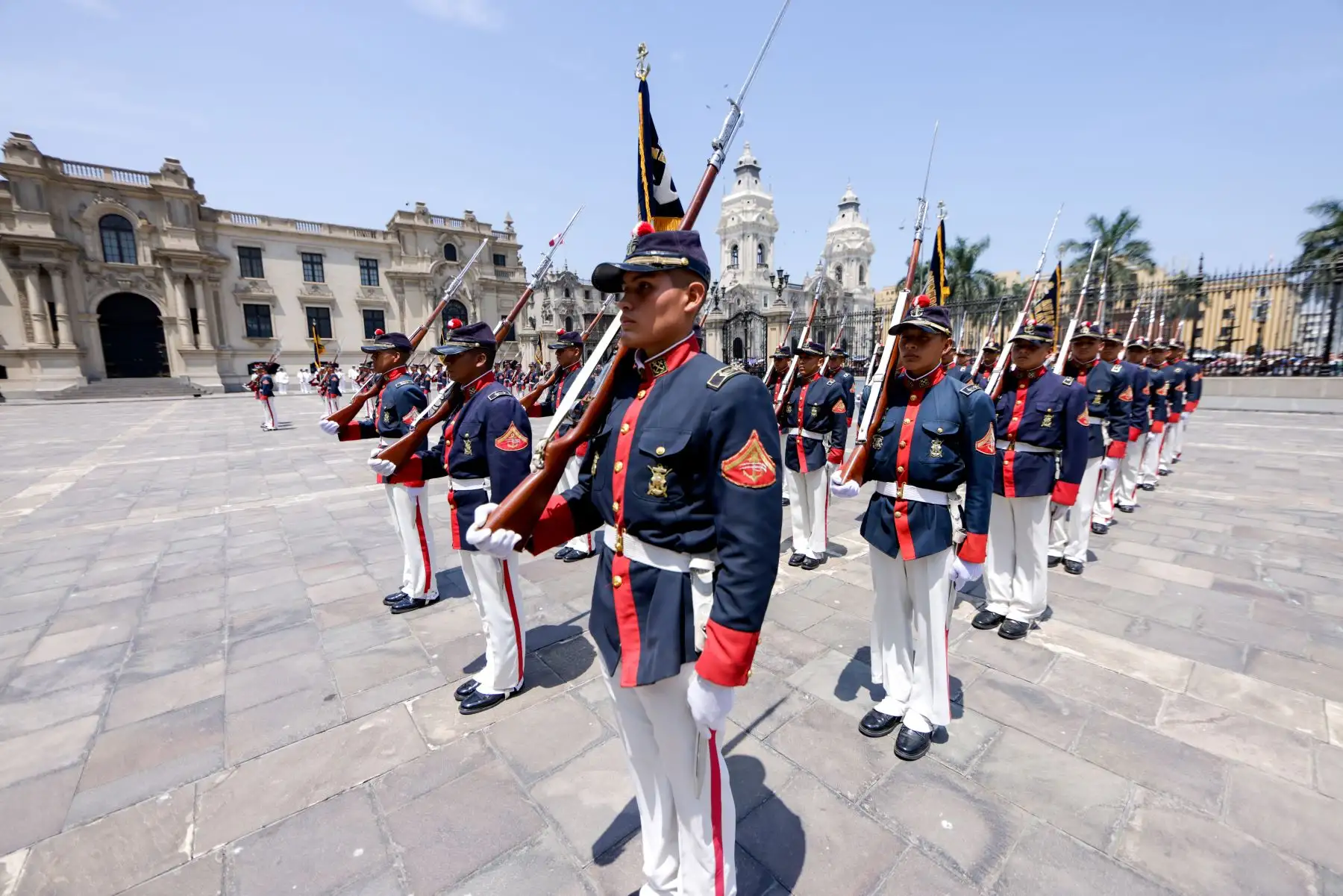 Tradicional Cambio de Guardia en Palacio de Gobierno. Foto. ANDINA/ Prensa Presidencia