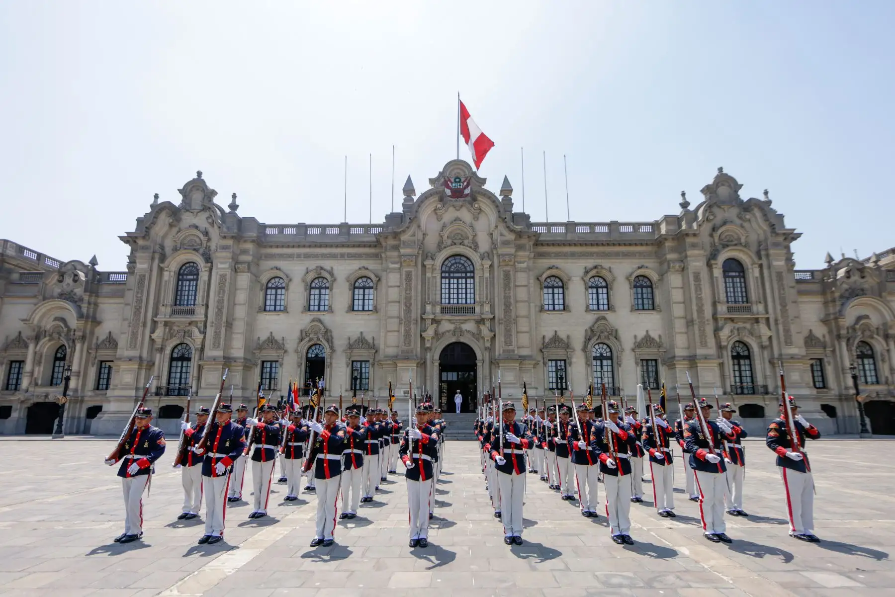 Tradicional Cambio de Guardia en Palacio de Gobierno. Foto. ANDINA/ Prensa Presidencia