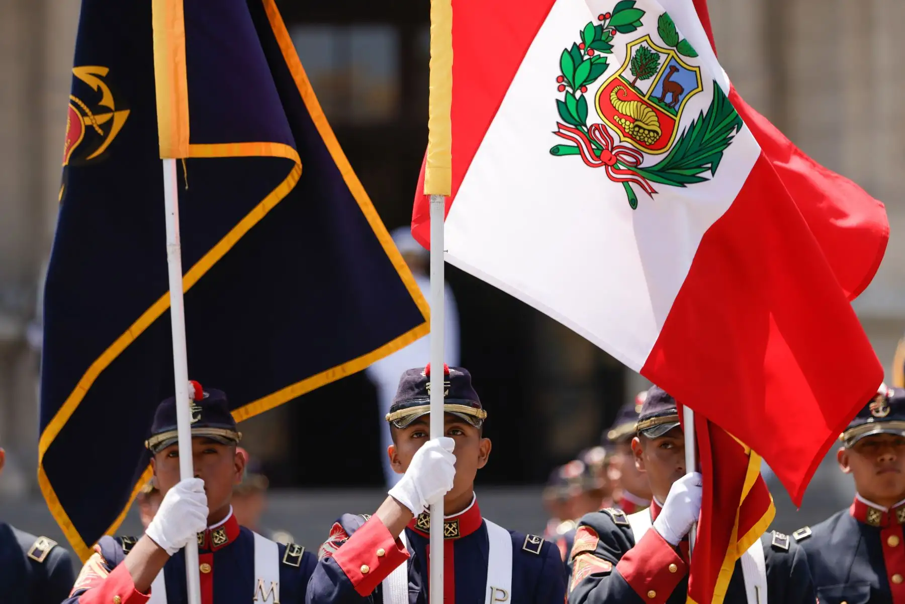 Tradicional Cambio de Guardia en Palacio de Gobierno. Foto. ANDINA/ Prensa Presidencia