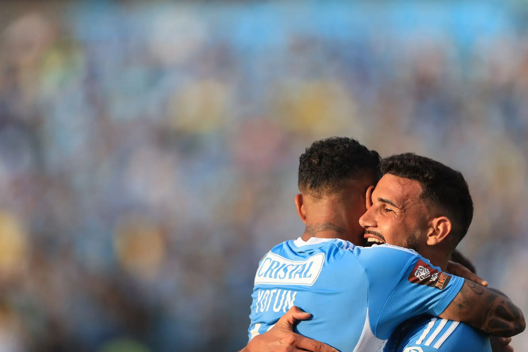 Ignacio celebra su anotación. Sporting Cristal enfrenta a Sport Huancayo por el Torneo Apertura. Foto: ANDINA/Jhonel Rodríguez Robles