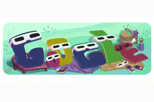 El nuevo doodle del buscador de Google tiene de temática el eclipse solar de hoy, 8 de abril.