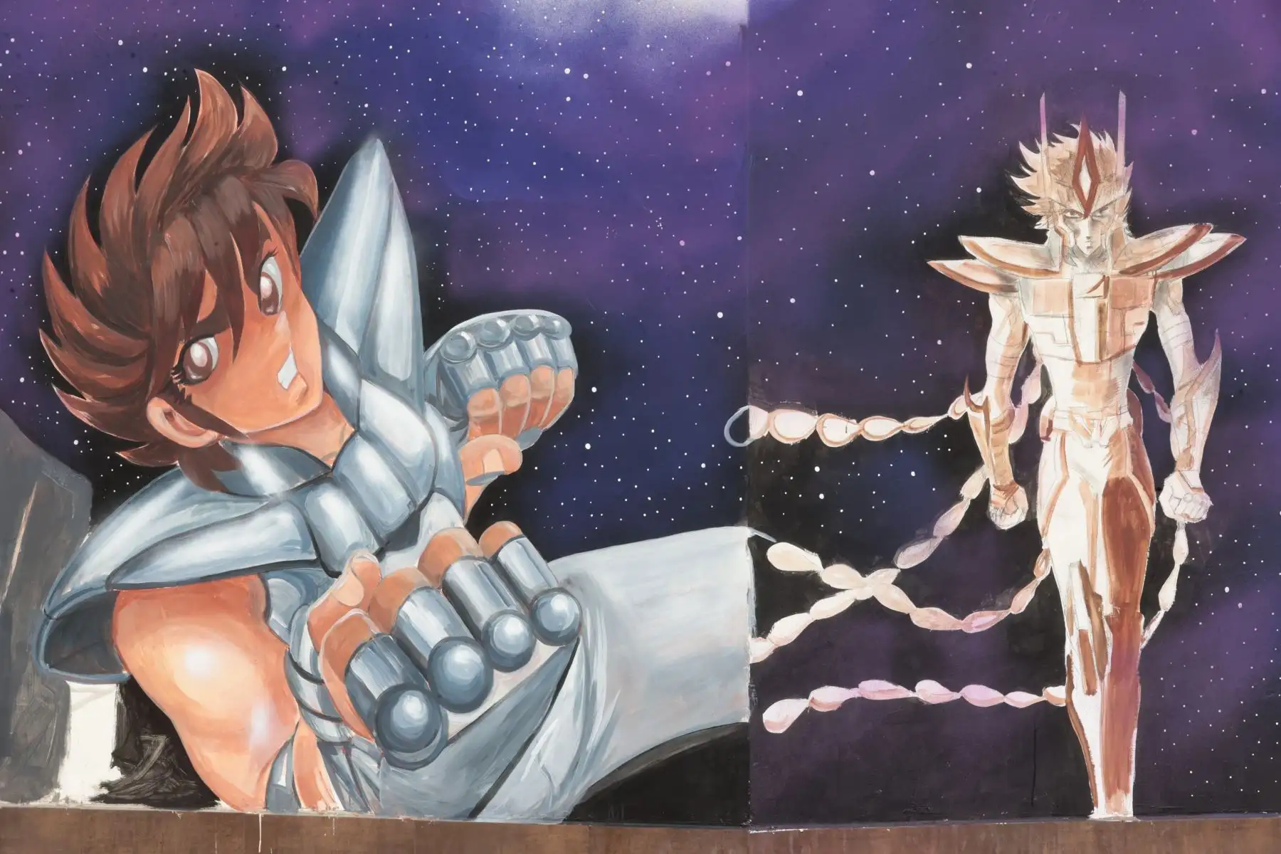 Luego de que se resolviera la controversia entre Jorge Luis Vázquez Flores, mejor conocido como ‘Jorge de Pegaso’ y la Municipalidad de San Borja, hoy se reinició el trabajo del artista a cargo de pintar el mural en honor a la famosa serie 