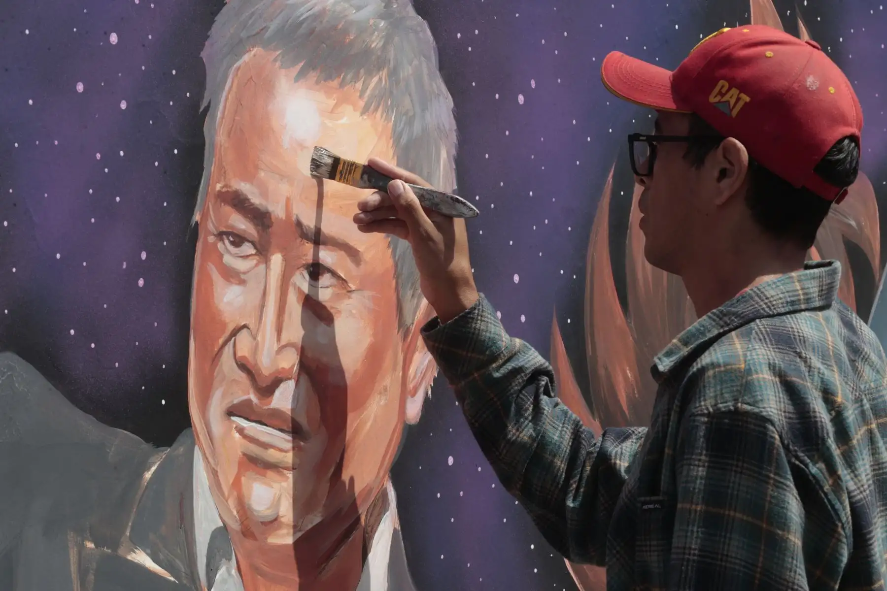 Luego de que se resolviera la controversia entre Jorge Luis Vázquez Flores, mejor conocido como ‘Jorge de Pegaso’ y la Municipalidad de San Borja, hoy se reinició el trabajo del artista a cargo de pintar el mural en honor a la famosa serie 