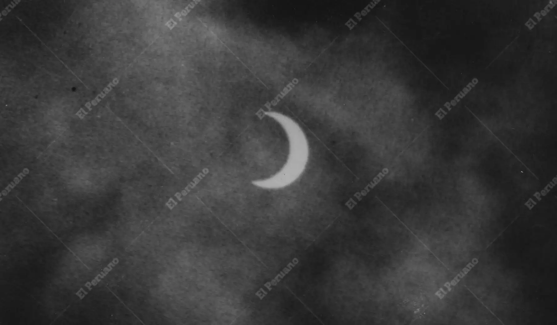 Chosica - 20 agosto 1952 / Fotografía tomada en una de las fases iniciales del eclipse anular de Sol. Foto: Archivo Histórico de El Peruano