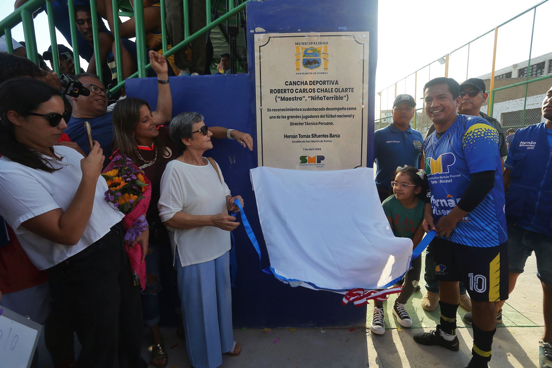 Inauguran campo deportivo Roberto Chale en San Martín de Porres. Foto: ANDINA/Difusión