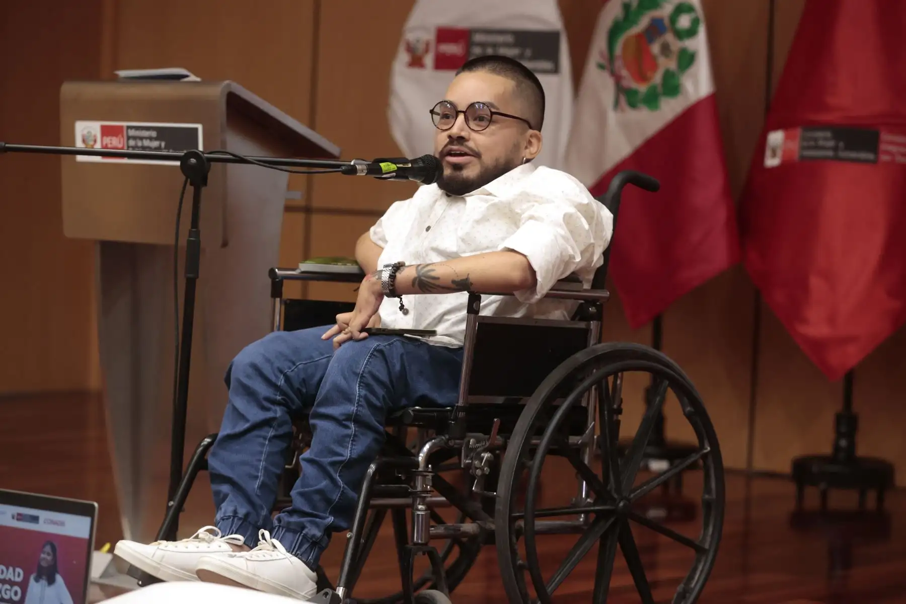 Jonatan Cuellar es uno de los beneficiarios de la Beca Fulbright Discapacidad y Liderazgo, gracias a la cual realizará una maestría en educación internacional.
Foto: ANDINA/Vidal Tarqui