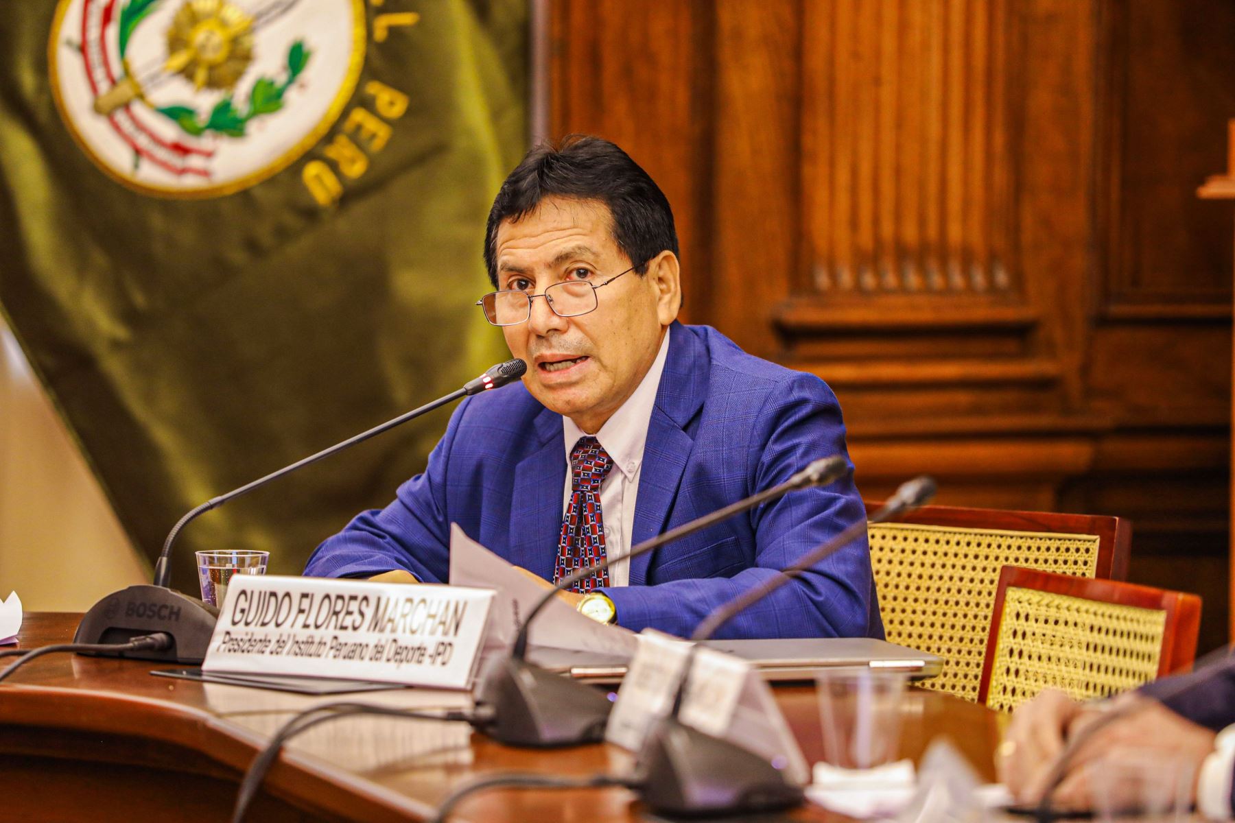 Presidente del Instituto Peruano del Deporte, Guido Flores Marchan