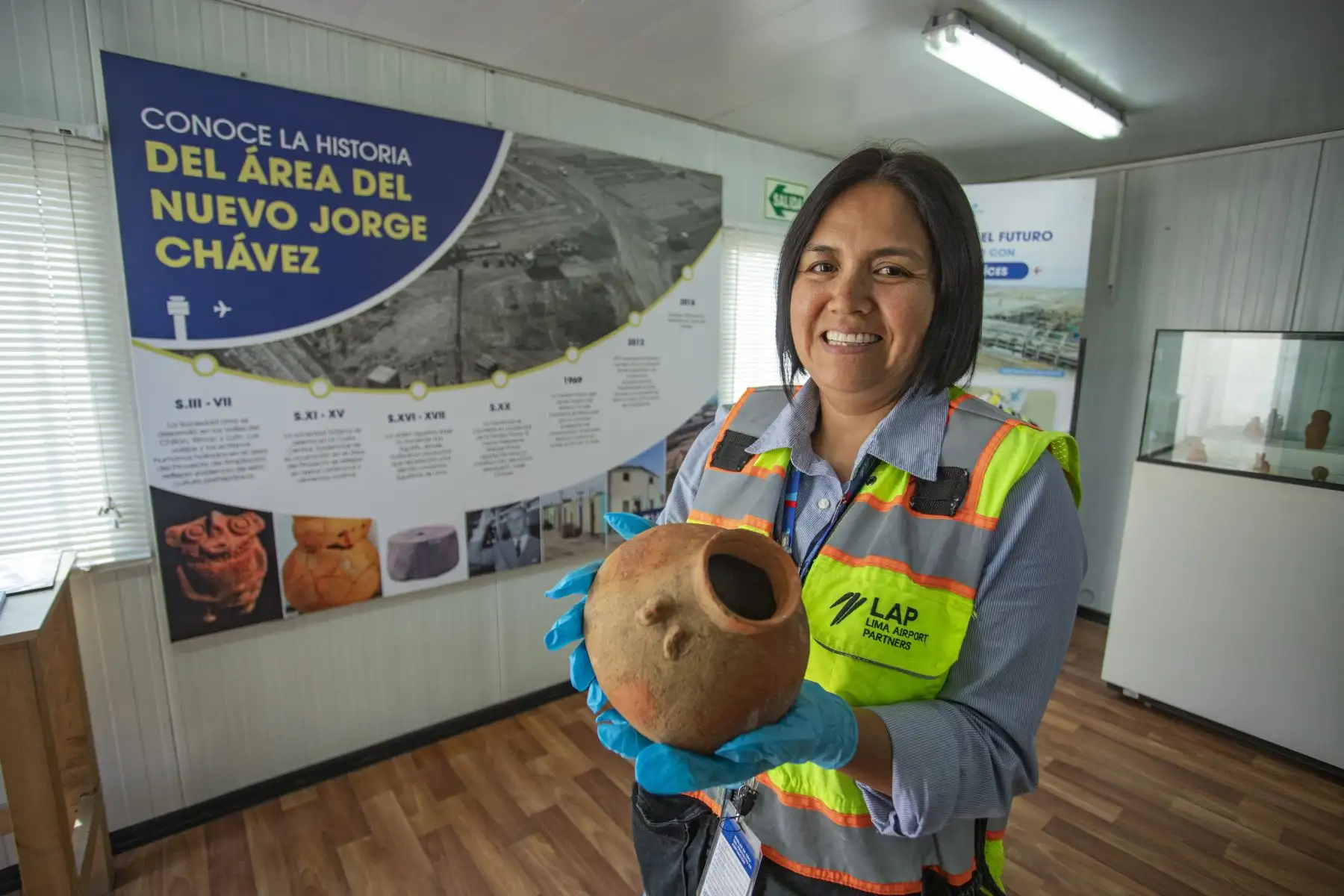 LAP ha implementado un Centro de Interpretación Cultural para difundir los hallazgos culturales encontrados en la construcción. Foto: ANDINA/Difusión