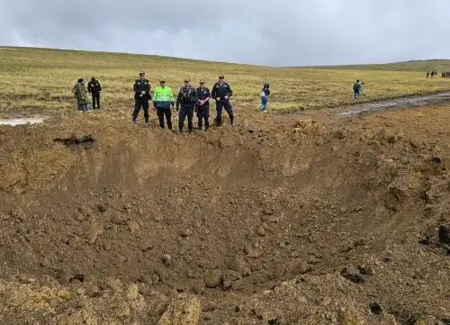 Policía Nacional destruye una pista de aterrizaje clandestina en el distrito de Ranracancha, en Apurímac, y que era utilizada por organizaciones criminales para transportar droga. ANDINA/Difusión