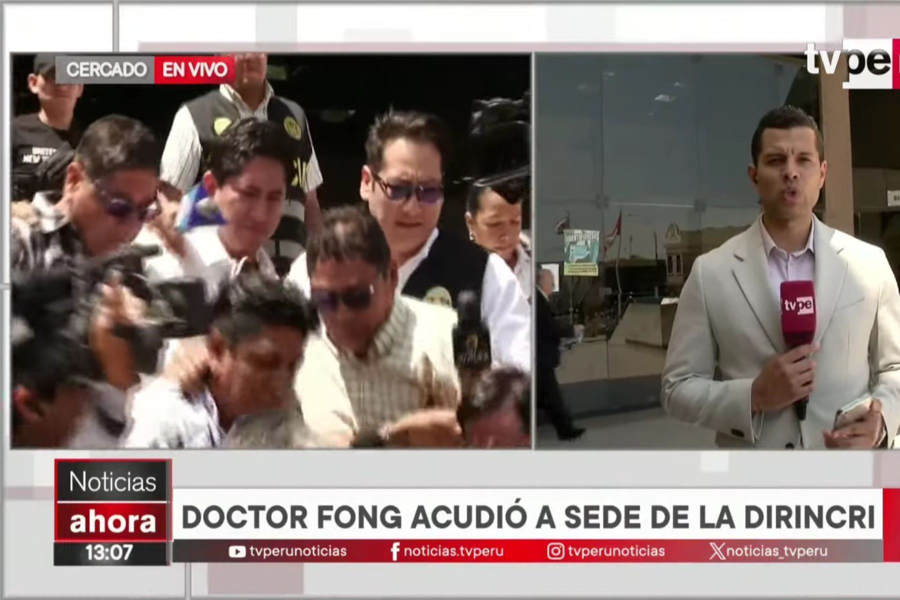 Doctor Fong rindió manifestación en Dirincri tras muerte de Muñequita Milly. Foto:CapturaTV