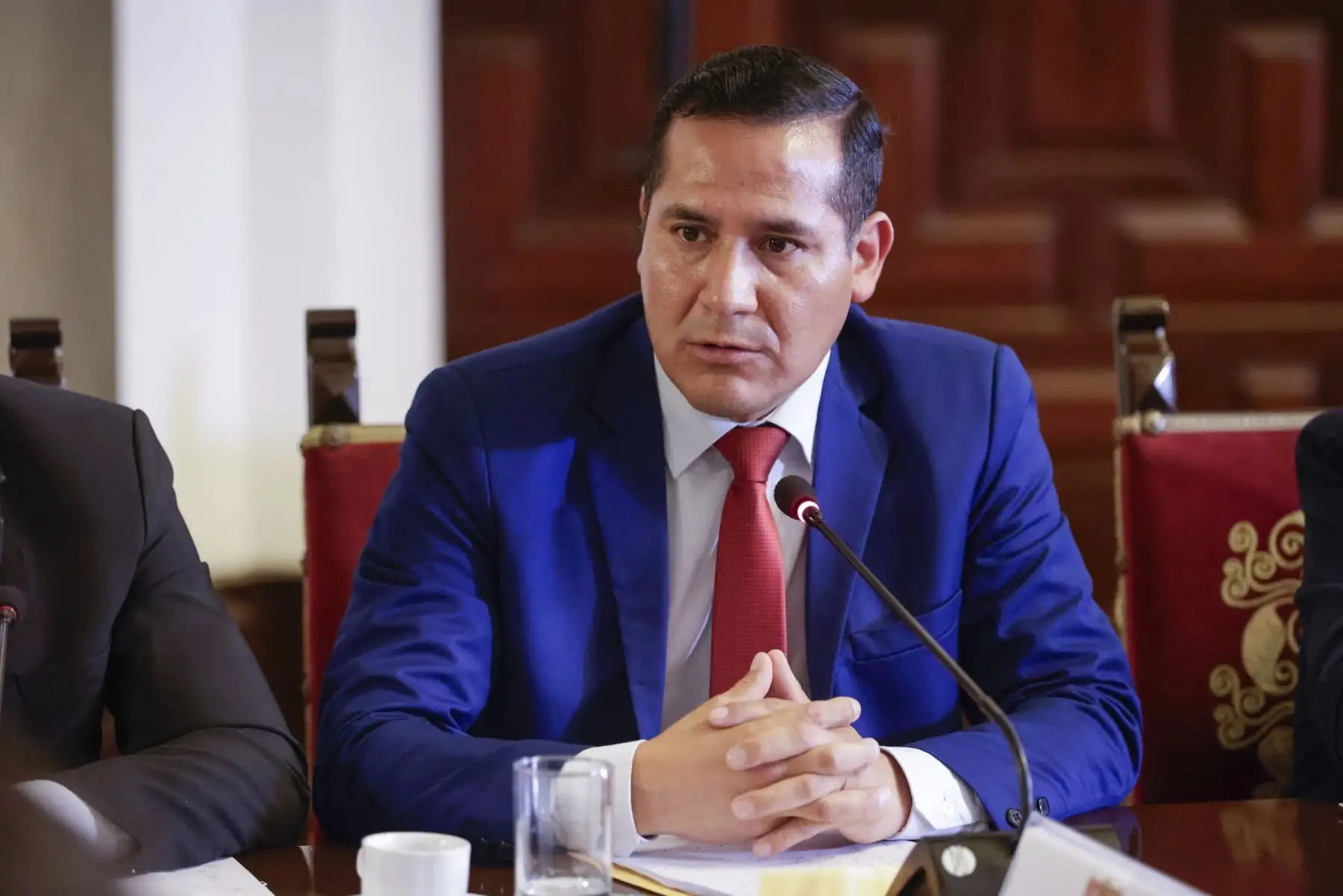 La presidenta de la república, Dina Ercilia Boluarte Zegarra, sostuvo una reunión de trabajo con alcaldes representantes de la Asociación de Municipalidades del Perú. Foto: ANDINA/ Prensa Presidencia