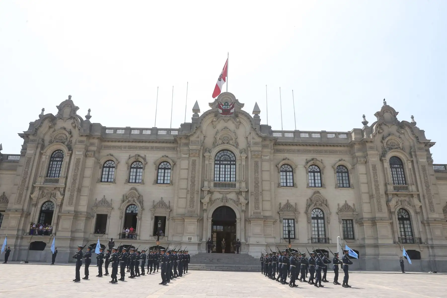 Tradicional cambio de guardia en Palacio de Gobierno. Foto: ANDINA/ Prensa Presidencia
