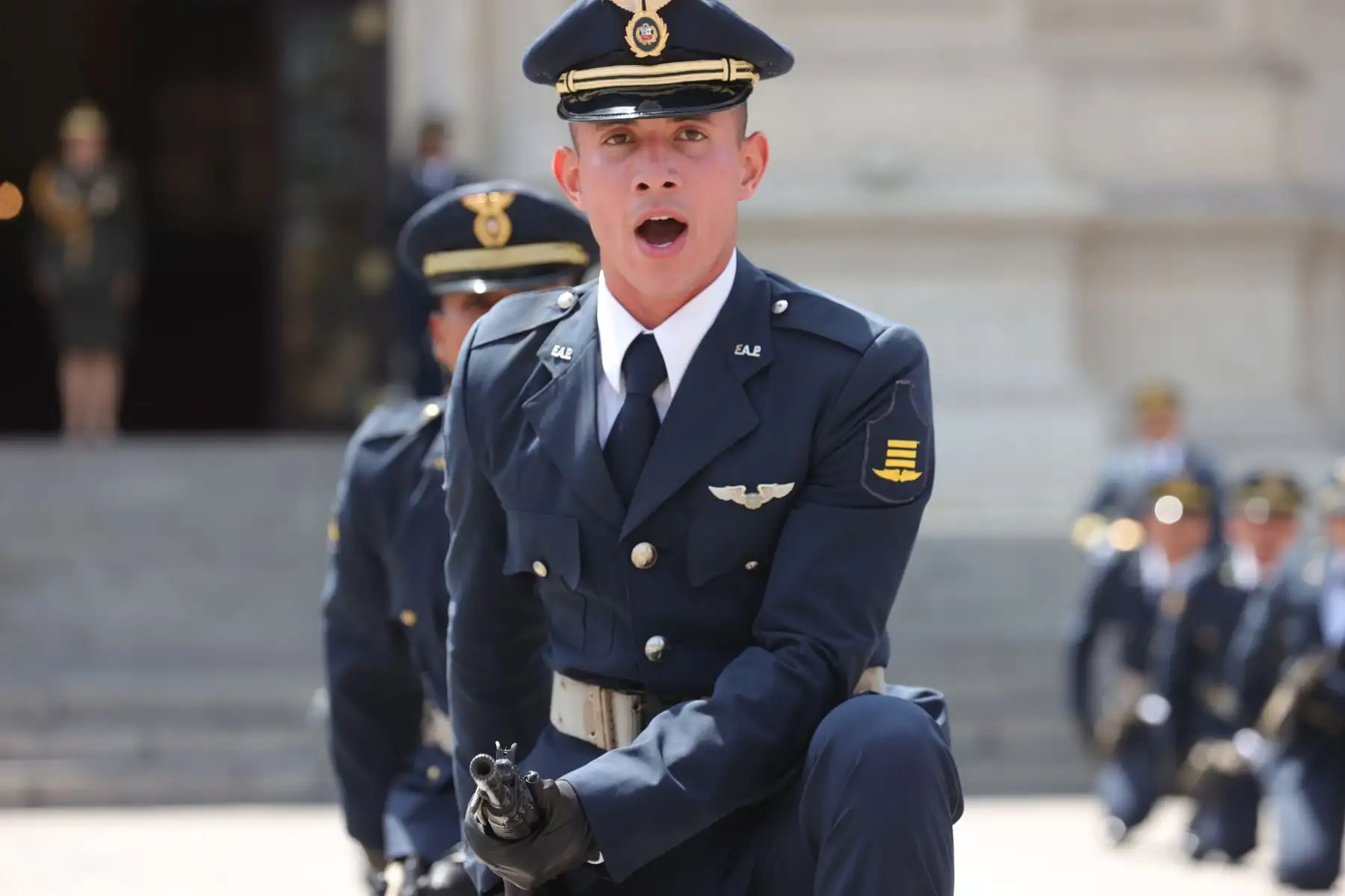 Tradicional cambio de guardia en Palacio de Gobierno. Foto: ANDINA/ Prensa Presidencia