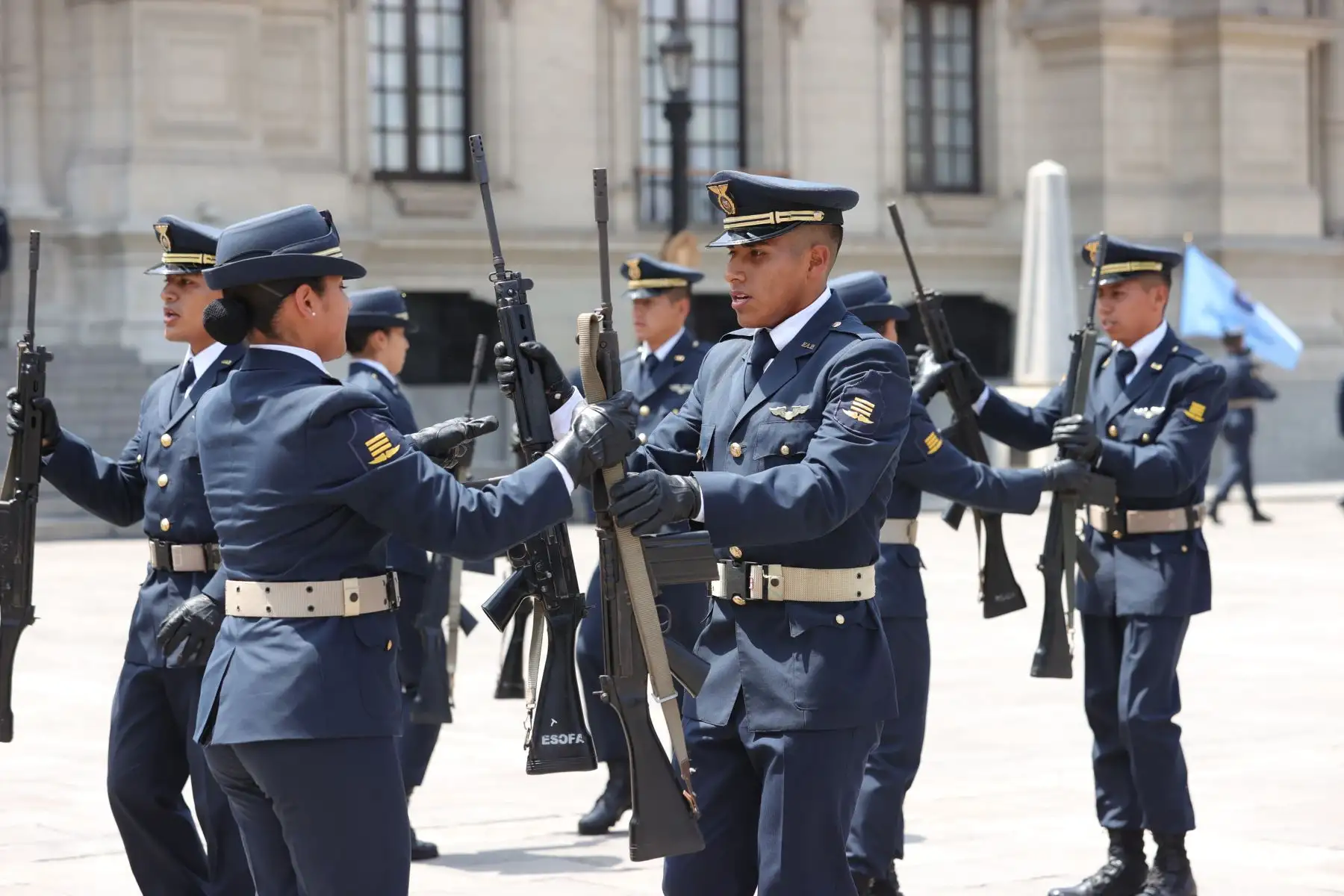 Tradicional cambio de guardia en Palacio de Gobierno. Foto: ANDINA/ Prensa Presidencia