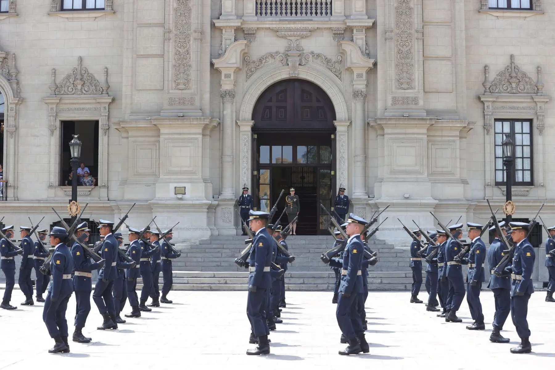 Tradicional cambio de guardia en Palacio de Gobierno. Foto: ANDINA/ Prensa Presidencia