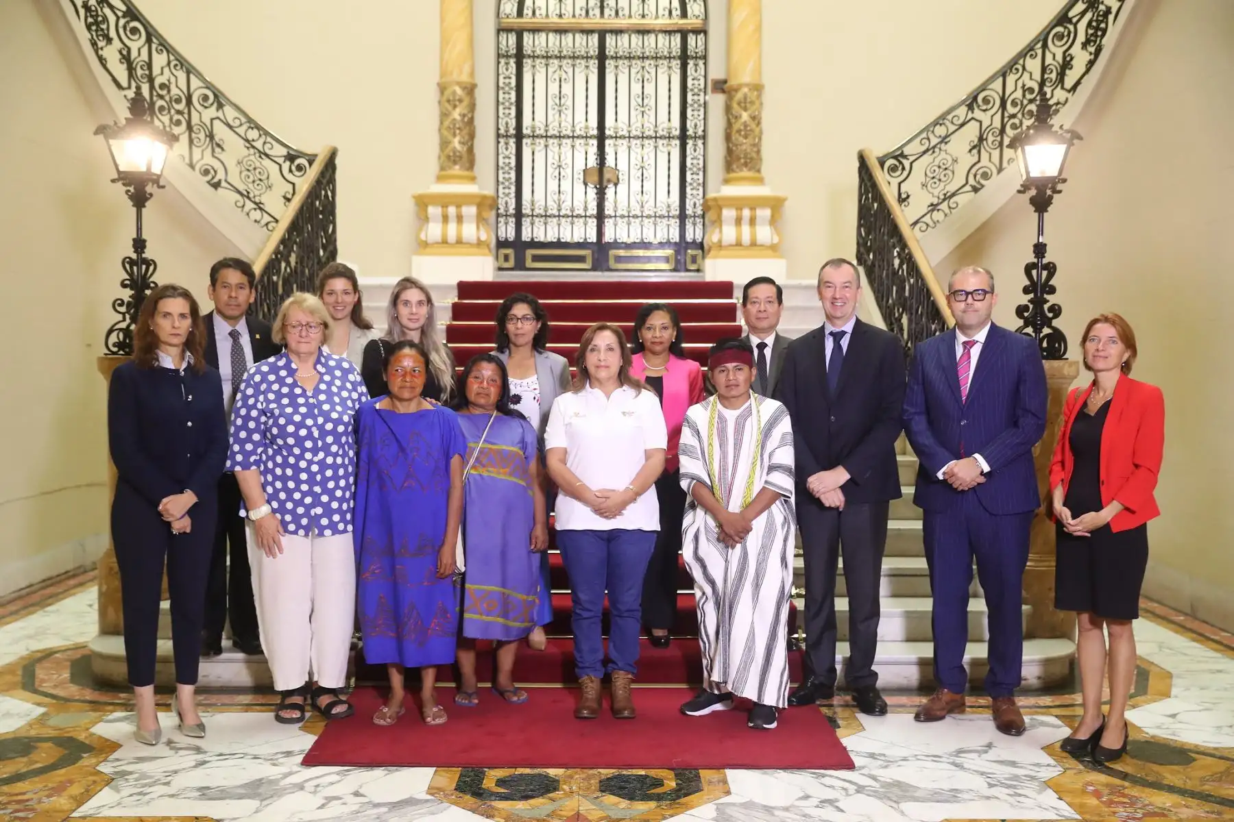 La presidenta de la república, Dina Boluarte, sostuvo una reunión con actores locales y de la comunidad internacional para analizar el Plan de Acción Saweto.
Foto: ANDINA/Prensa Presidencia