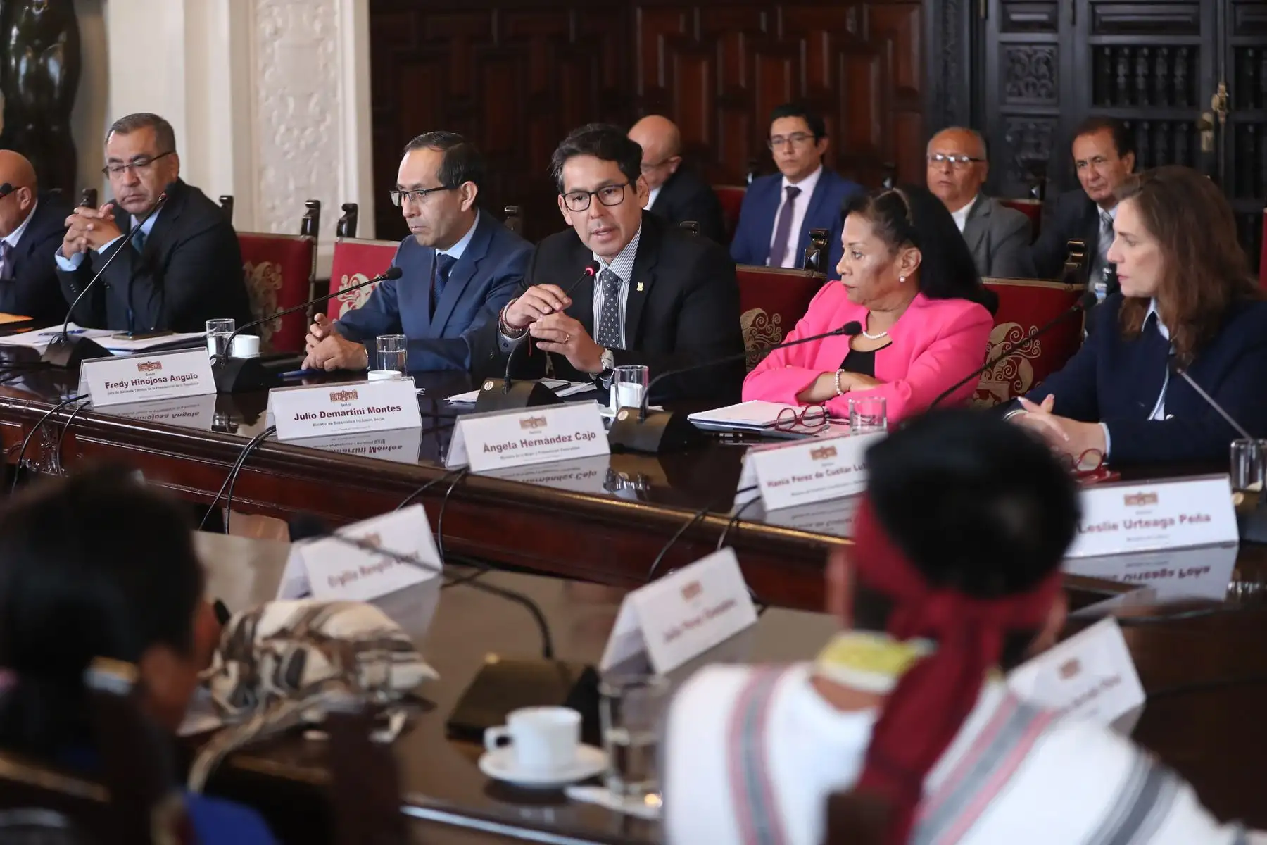 La presidenta de la república, Dina Boluarte, sostuvo una reunión con actores locales y de la comunidad internacional para analizar el Plan de Acción Saweto.
Foto: ANDINA/Prensa Presidencia