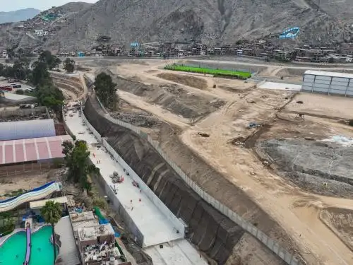 Obras en quebrada Huaycoloro se entregarán el segundo semestre del 2024, en beneficio de más de 15,000 personas. Foto: ANDINA/difusión.