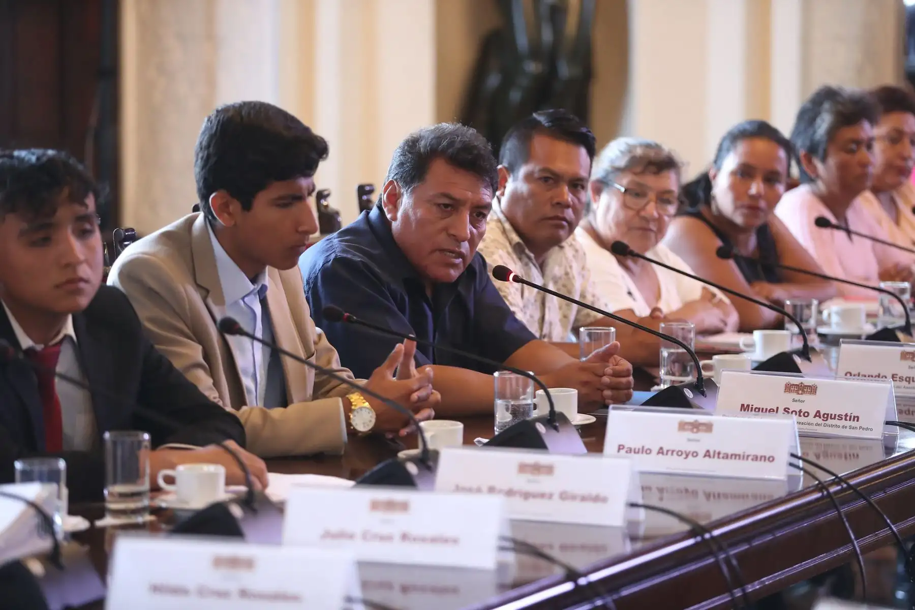 Presidenta Dina Boluarte, lidera reunión de trabajo con colectivos que representan a jóvenes y pueblos de la región Áncash.
Foto: ANDINA/Prensa Presidencia