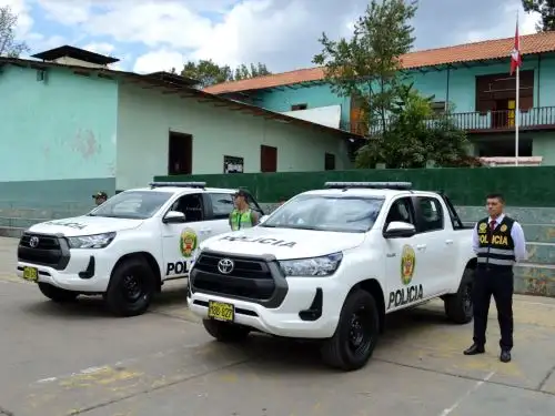 La empresa minera Pan American Silver donó dos patrulleros a la Policía Nacional para reforzar la seguridad ciudadana en la región Cajamarca. ANDINA/Difusión