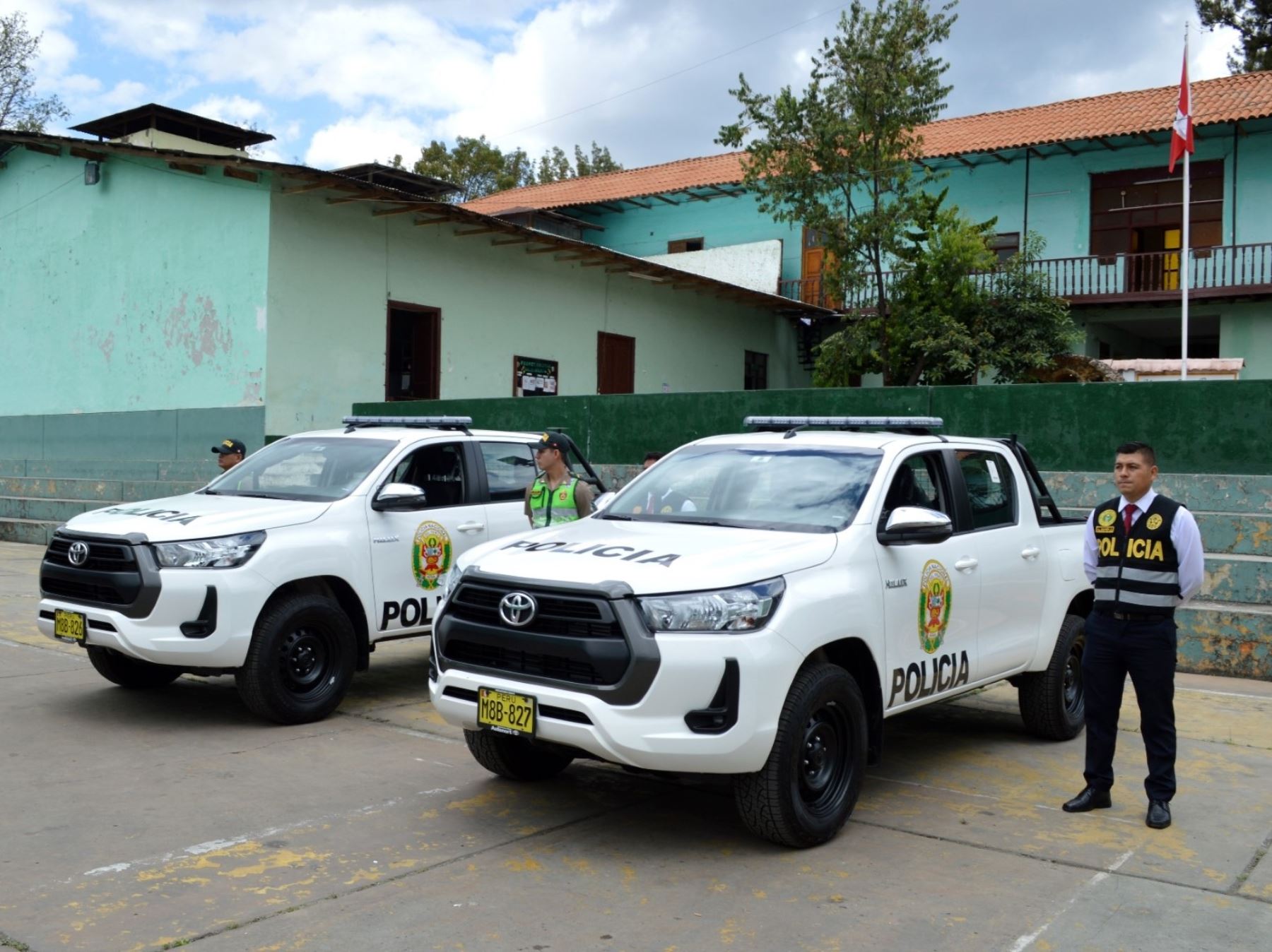 La empresa minera Pan American Silver donó dos patrulleros a la Policía Nacional para reforzar la seguridad ciudadana en la región Cajamarca. ANDINA/Difusión