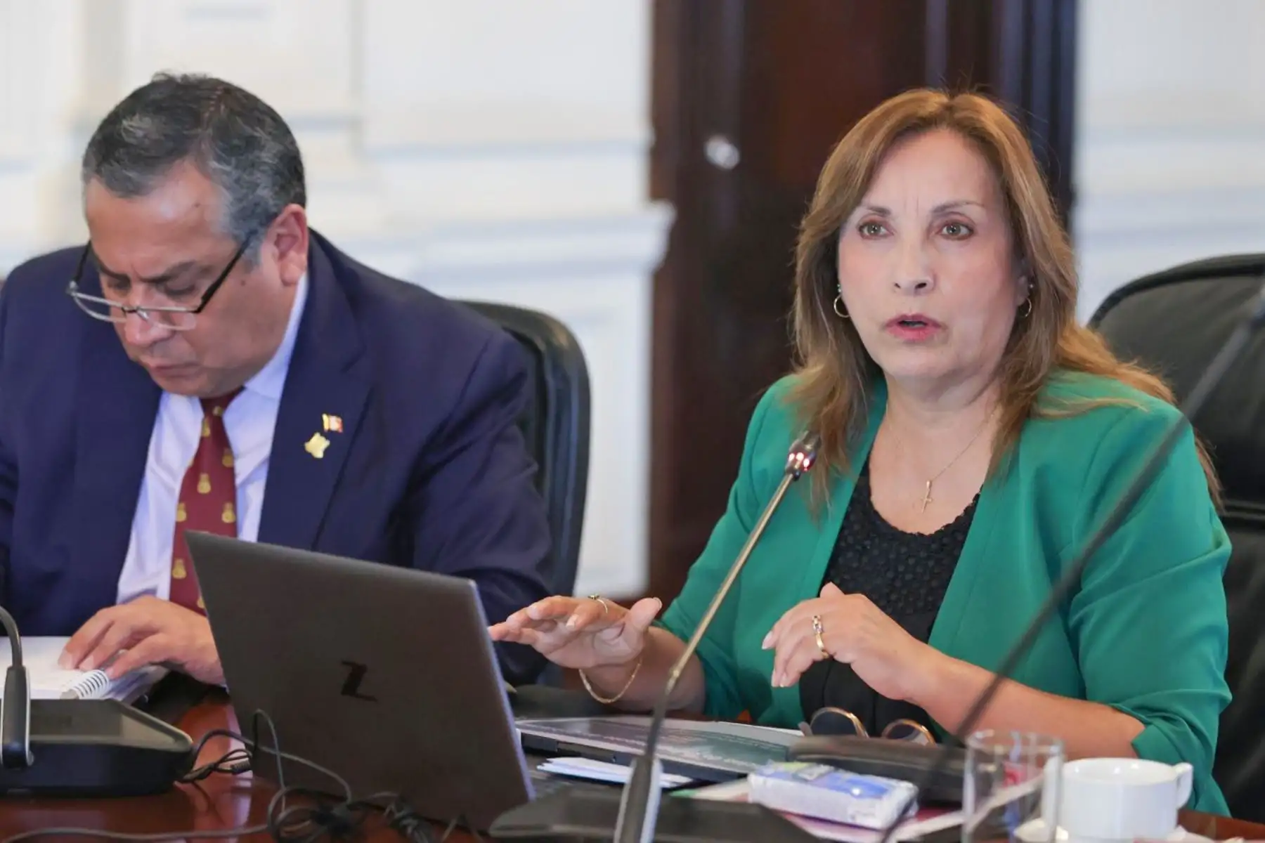 La presidenta de la república, Dina Boluarte Zegarra, lidera el Consejo de Ministros. Foto: ANDINA/ Prensa Presidencia