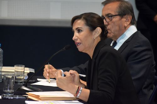 Patricia Benavides y su abogado, Jorge del Castillo. ANDINA/Difusión