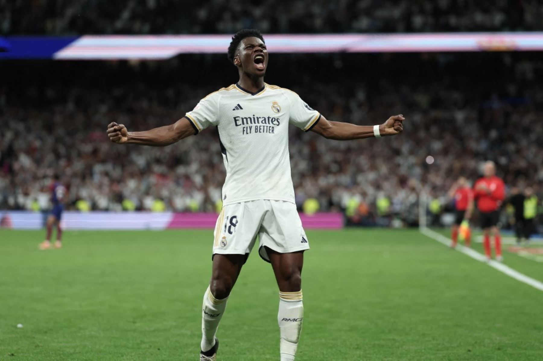 Aurelien Tchouameni grita a todo pulmón el buen triunfo del Real Madrid
