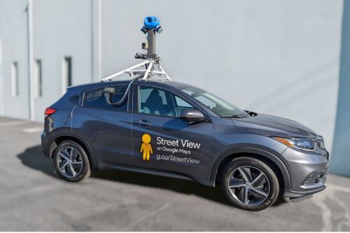 El  automóvil de Street View es el equipo más utilizado para recopilar imágenes.