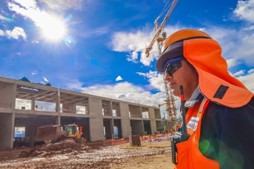 Obras del aeropuerto internacional de Chinchero, en la región Cusco Foto: ANDINA/Difusión