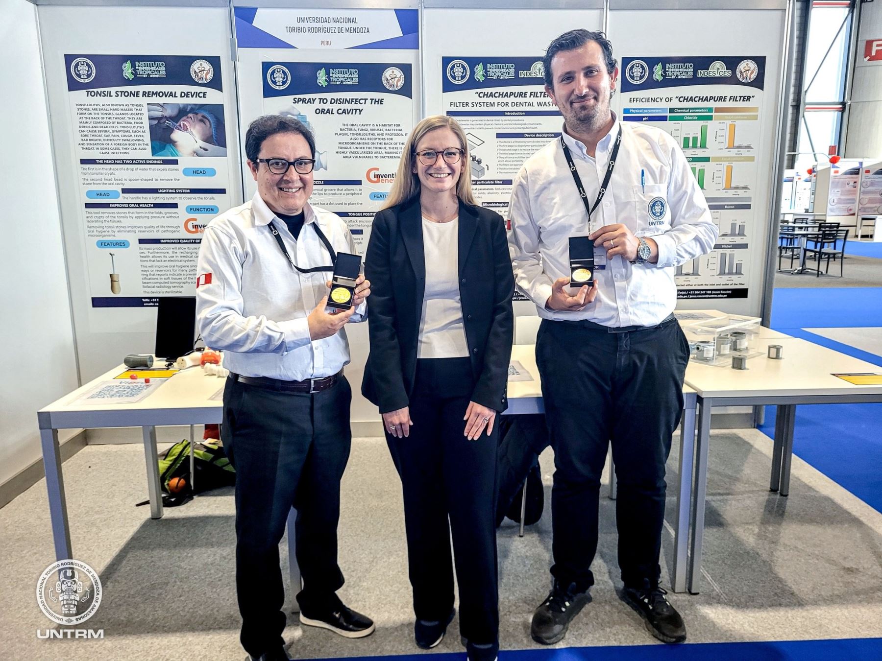 Investigadores de Universidad Nacional Toribio Rodríguez de Mendoza de Amazonas obtienen medallas de oro y bronce en Exposición Internacional de Inventos celebrada en Suiza.