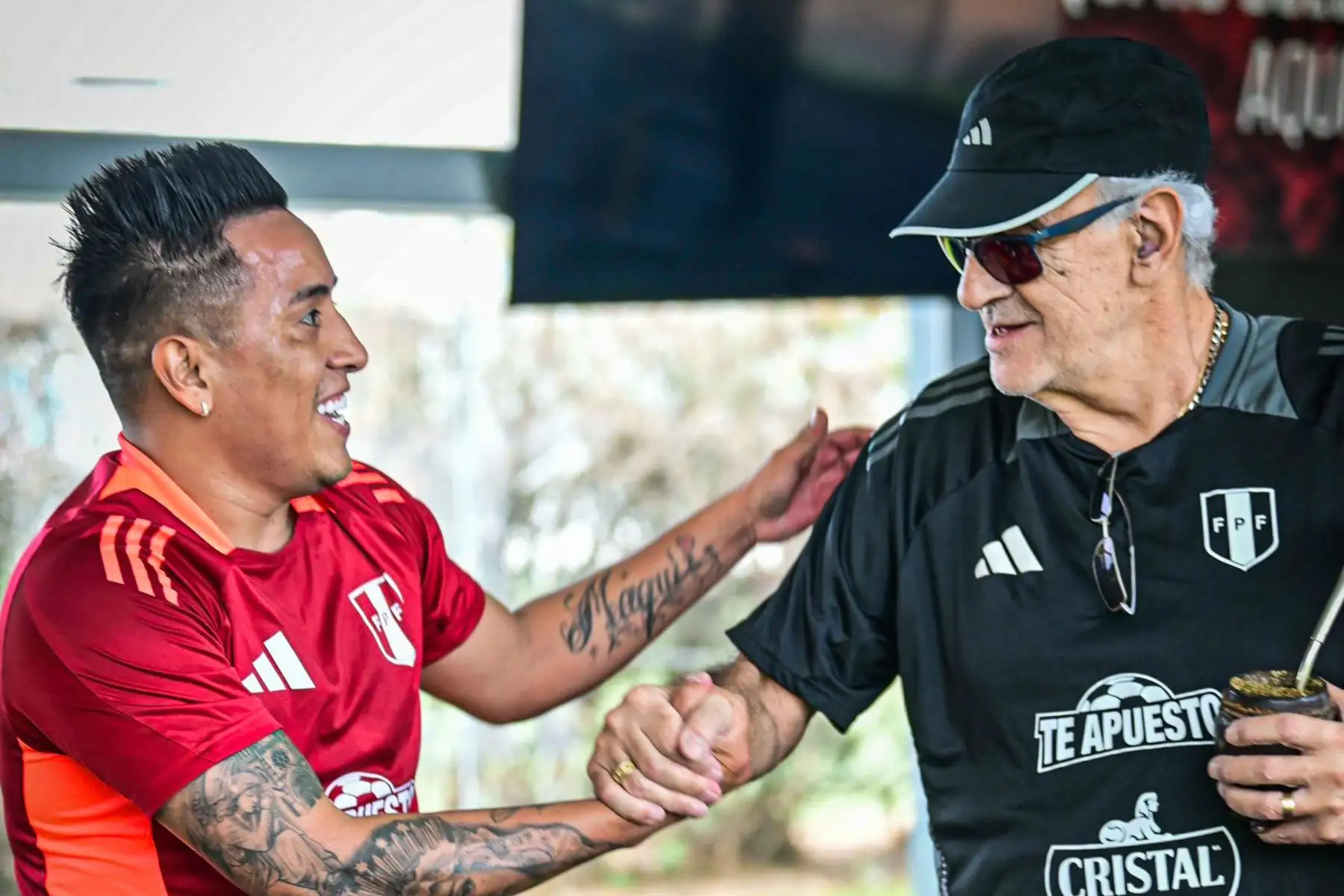 Christian Cueva y Jorge Fosatti en la Videna.