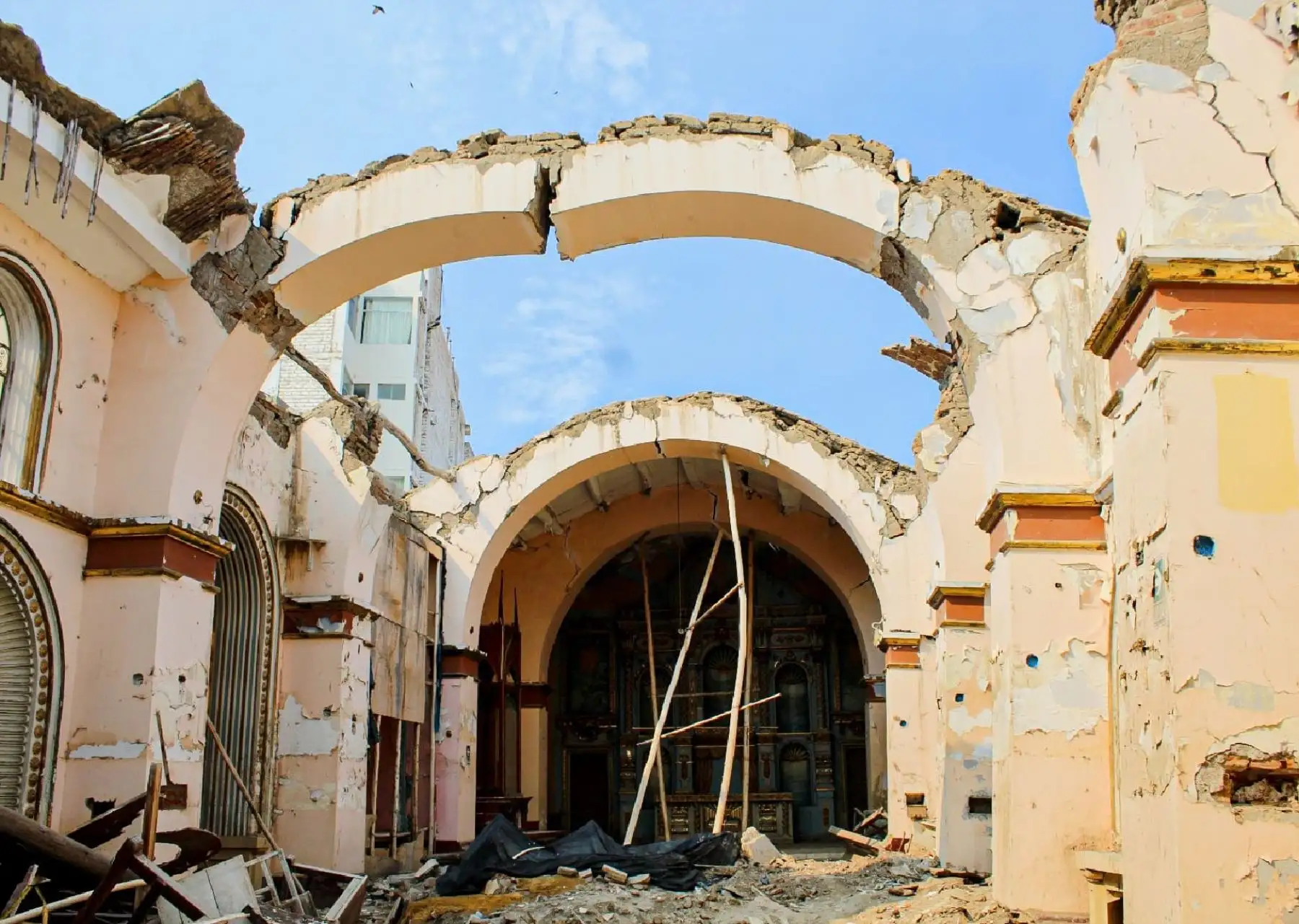 La capilla Santa Verónica, ubicada cerca del centro de Chiclayo, se encuentra en estado ruinoso y ahora se busca recuperar este templo emblemático construido en 1840. ANDINA/Difusión